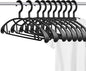 Plastic Clothes Hanger, Extra Thick Plastic Wide Shoulder Adult Slip Resistant Standard Clothing Hanger Ideal for Everyday Use Black 10 Pack 1.1inch Width