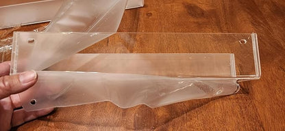 Transparent Acrylic Adhesive Spice Rack with Strong Adhesive Tape, Suitable for Kitchen Cabinet, Refrigerator, Pantry, Wall-Mounted Seasoning Rack (2 Pack) Remove Matte Protective Film Before Use