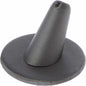 Plymor Gray Faux Leather Ring Finger Display, Single on Round Base, 2" W x 2" D x 1.25" H