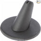 Plymor Gray Faux Leather Ring Finger Display, Single on Round Base, 2" W x 2" D x 1.25" H (Pack of 2)