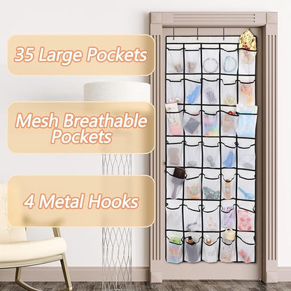 GOMAJI 35 Pockets Over the Door Shoe Organizer