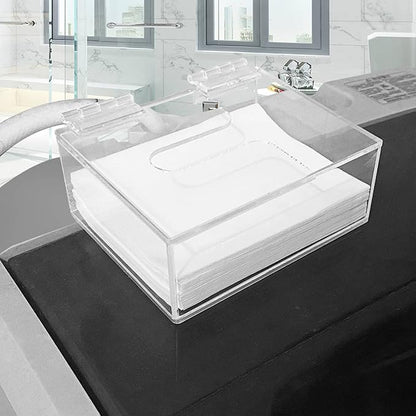 YeeBeny Laundry Detergent Sheets Organizer Compatible with Earth Breeze - Clear Acrylic Dispenser with Lid for Laundry Room