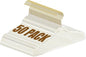 FUDESY Clear Plastic Hangers 50 Pack, Acrylic Clothes Hangers with Gold Glitter, Heavy Duty Hangers, Space Saving, Ultra Slim, 360° Swivel Hook, Non-Slip Notches, for Coats, Suits, Dress, Pants