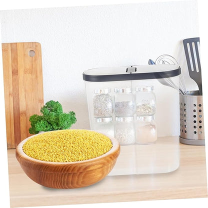 Airtight Rice Storage Container with Divided Compartments Sealed Food Storage Bin for Kitchen Organization PP Material for Grains Cereal Beans and Flour