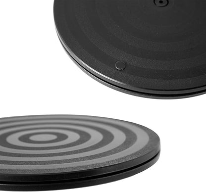 ZZRANYE 8 Inch Heavy Duty Rotating Swivel Stand - 360 Degree Rotating Lazy Susan Base with Steel Ball Bearings for Model Base/Rotating Plants/Crafts Stand Monitor/TV/Monitors/Potted Plants, Black