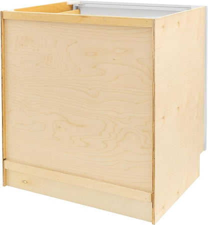 Quicklock RTA (Ready-to-Assemble) | Base Kitchen Cabinets - Shaker Style | Made in America (Pure White, 27" Wx34.5 Hx24 D Base)