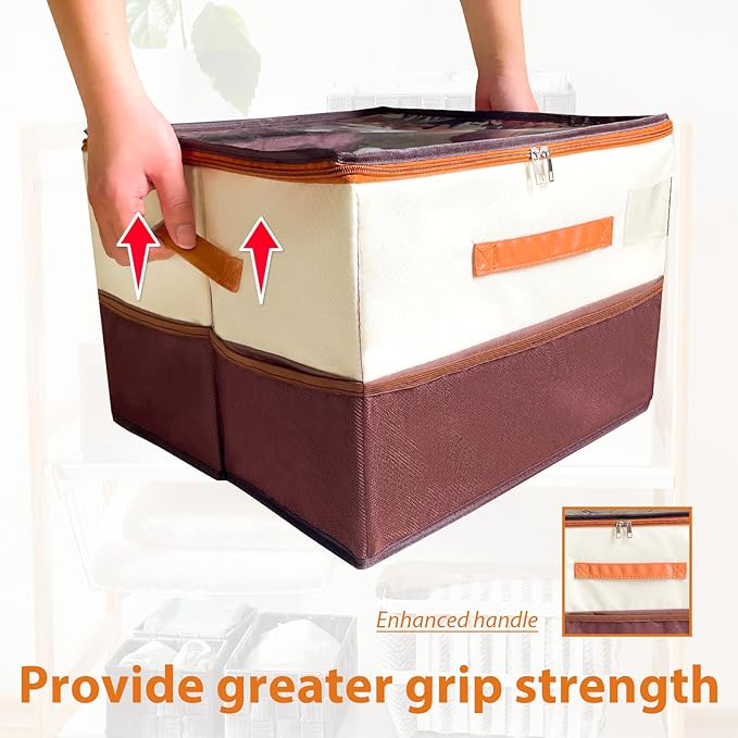 16-Grid Multifunctional Foldable Shoe Organizer, Collapsible Fabric Bin with Handles & Mesh Pockets, Space-Saving Stackable Closet Storage for Shoes, Socks & Accessories (16.9"x16.9"x12.2")
