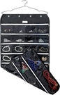BB Brotrade Hanging Jewelry Organizer,Accessories Organizer,56 Zipper Pocket Organizer for Holding Jewelries (Black-Zipper)