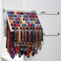Blulu 13.8'' Sliding Tie Rack for Closet(Left Pull-Out), 60 Tie Pull Out Belt Hanger Wall Mounted Extending Metal Belt Organizer,Sliver