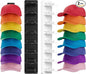 Haiou Hat Rack Hat Organizer for Baseball Caps Wall Mounted Hat Hanger Strong Adhesive Hat Hooks Hold up to 16 Hats for Home (Black+White)