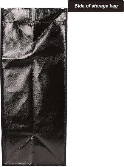 98L Extra Large Storage Bags,Waterproof Dust Resistant Reusable Double Zipper Bag,For Moving House Clothing, Wardrobe storage, toys, laundry, bedding (Black)