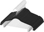 Velvet Pants Skirt Hangers with Clips - Pack of 30 Black Women Clothes Hanger Set with Clip for Pant Suit Shirt Felt Coat Dress, Premium Non Slip Heavy Duty Space Saving Slim Clothing, 16.7 Inch Long