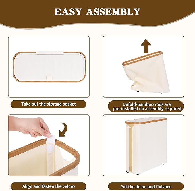 Toilet Paper Storage Basket with Lid - The Ultimate Bathroom Organizer, Free Standing Toilet Paper Holder for Up to 12 Mega Rolls, Toilet Tissue Storage Bin with Handle for RV Closet, Beige