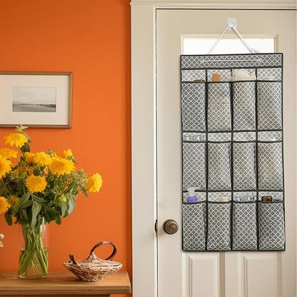 Over The Door Organizer, Hanging Shoe Organizer, Shoe Rack For Closet Hanging, Behind The Door Shoe Organizer, Mesh Large Pockets Shoe Rack Organizer, Hanging Storage Bag (B)