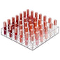 Mumufy Lipstick Holder Clear Acrylic Organizer Makeup Lip Gloss Organizer Plastic Cosmetic Display Case for Lipstick Brushes Bottles Perfume Essential Drawer Vanity Bathroom (36 Slot)