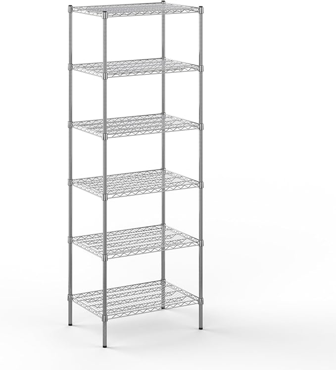 21" Deep x 30" Wide x 86" Height Wire Shelving Kit | 6-Tier | NSF Commercial Storage Rack Unit