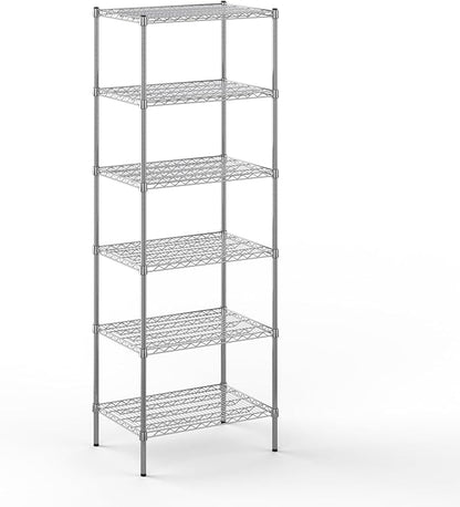 21" Deep x 30" Wide x 86" Height Wire Shelving Kit | 6-Tier | NSF Commercial Storage Rack Unit