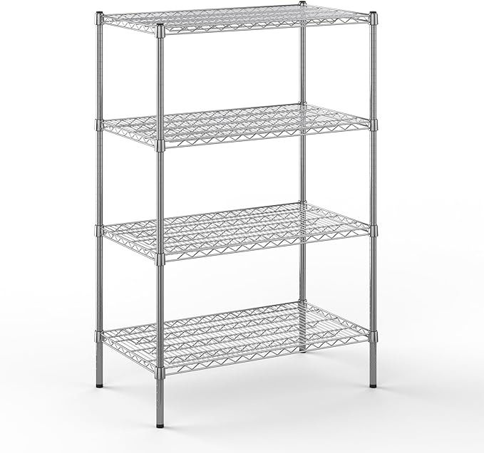 21" Deep x 36" Wide x 54" Height Wire Shelving Kit | 4-Tier | NSF Commercial Storage Rack Unit