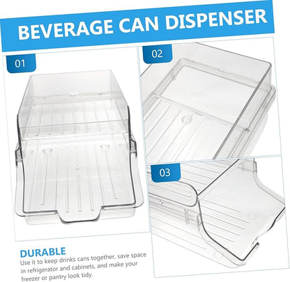 Double Refrigerator Can Organizer Beverage Can Dispenser Stand for Fridge