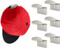 Modern JP Metal Adhesive Hat Hooks for Wall (6-Pack) - Optional Screws Included, Minimalist Hat Rack for Wall, Strong Hold Hat Hangers for Wall - Stainless Steel, Silver