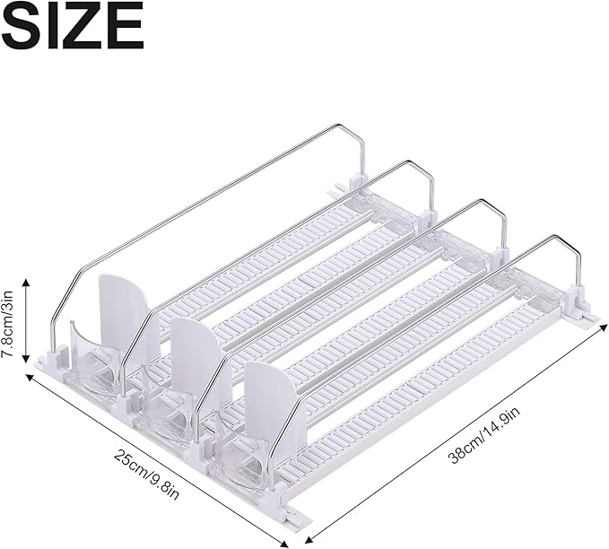 MINGZHE Fridge Can Dispenser,Refrigerator Beverage Storage Box Automatic Beverage Pusher Stacking Can Dispensers soda can dispenser(#4)