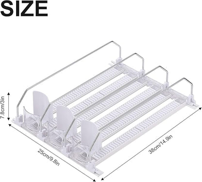MINGZHE Fridge Can Dispenser,Refrigerator Beverage Storage Box Automatic Beverage Pusher Stacking Can Dispensers soda can dispenser(#4)