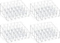 4 Pack Acrylic Lipstick Holder Organizer, 24 Slot Clear Lip Gloss Holder, Lipstick Display Stand for Lipsticks, Lip Balms, Makeup Brushes & Nail