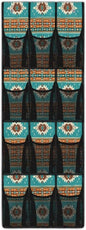 Foldable Over the Door Organizer with 12 Pockets, Storage Hanging Bag Behind the Door, Space Saving Design for Small Spaces, Aztec Tribal Ethnic Style