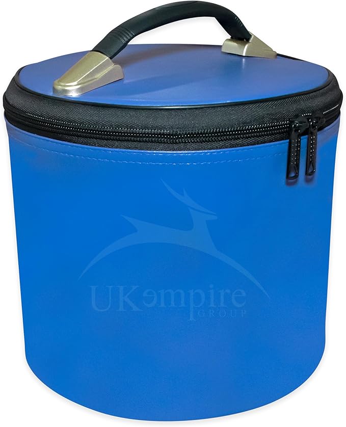 Deluxe Masonic Fez Cap Case Blue – Imitation Leather, Hat Display Storage Box