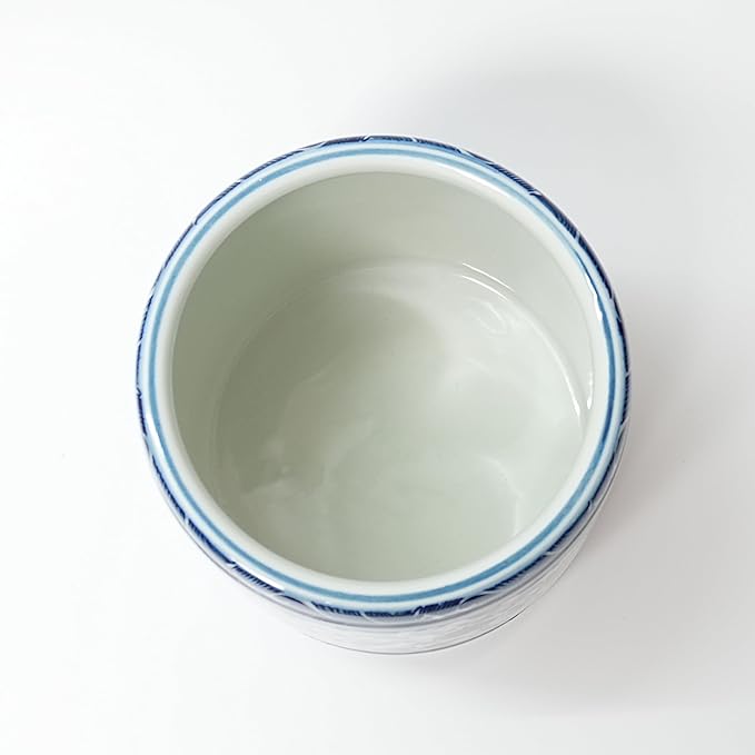 Kitchen Utensil Holder for Kitchen Countertop, Ceramic Cooking Utensils Holder, Large Utensil Crock, Spatula Holder for Counter, Blue and White Tool Holder