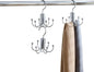 Belt Hanger Duo, 2-Pack - Closet Organizer with Rotatable Design for Easy Selection, Versatile Rack for Belts, Ties, Scarves - Silver