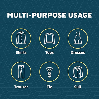 Black Space Saving Pants Hangers 2 Pack, 6 Layer Jeans Hangers & Closet Organizer for Jeans, Scarves, Skirts, Multi-Layer Hanger with Anti-Slip Coating & Stopper, Heavy-Duty S-Type Stainless Steel