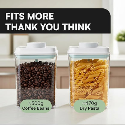 Bop Top Airtight Food Storage Containers with Lid Multi Pack | Kitchen Canister Sets | Air Tight Pantry Container | Pop Top Dry Food Storage Containers for Snacks, Sugar, Flour, Baking, Cereal, Pasta