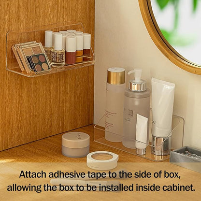 Medicine Cabinet Organizer Shelf, Vanity Trays for Bathroom Counter, Cosmetic Storage Tray, Makeup Organizer, Beauty Organizer
