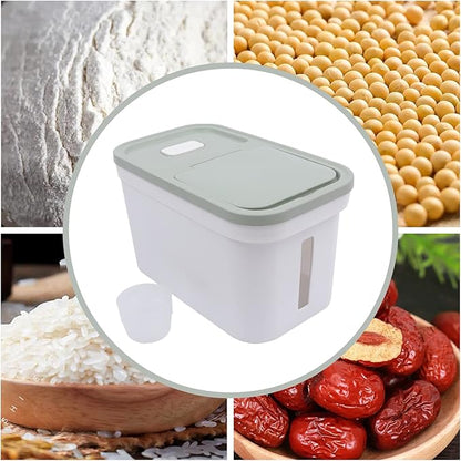 22lbs Rice Dispenser Large Rice Cereal Storage Container Airtight Flour Grain Storage Bucket Food Flour Storage Bins Grain Storage Container for Rice, Beans, Grains, Cereal Dry Food
