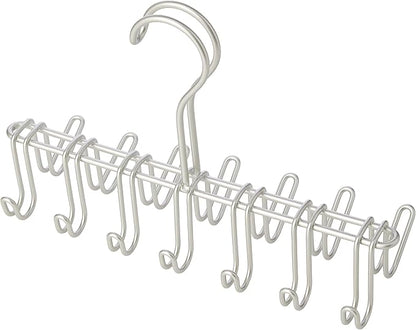 iDesign Classico Closet Organizer Rack for Ties, Belts - 14 Hooks, Satin