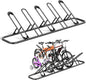 Mr IRONSTONE Floor Bike Rack for Garage, Indoor/Outdoor Storage Stand, Bicycle Parking Rack for Mountain, Road and Kids Bikes (Black, 5-Slot)