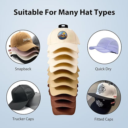 MACOPRO Hat Organizer for Baseball Caps for wall,2 Pack Cap Racks, Rack Hanger Storage Display Holder Hooks Stand for Closet Door,Hold Up to 40 Hats