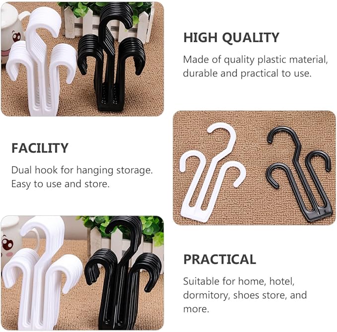 CHILDWEET 20pcs Plastic Multifunctional Shoe Rack Hangers Drying Hanger Closet Organizer