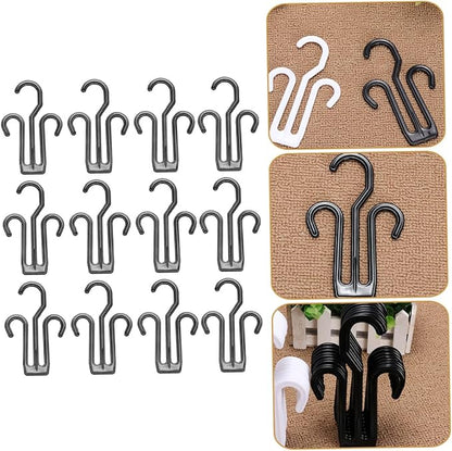 Cabilock 12Pcs Sturdy Plastic Shoes Hanging Hooks Multi Functional Shoe Organizer for Convenient Drying Portable Shoe Rack Hanger for Home Travel Storage Compact Design
