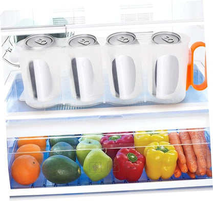 CHILDWEET Soda Can Organizer for Refrigerator Capacity Beverage Storage Bin Transparent Beer Can Holder for Kitchen and Bar Efficient Fridge