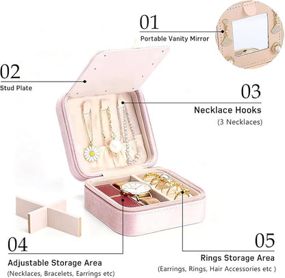 Golden Bride Jewelry Box, Jewelry Organizer for Bridal Women, Girls, Bridesmaid, Velvet Rings & Necklaces Storage for Wedding Favors, Birthday & Christmas Gifts, Travel Essentialses (CUSTOM)