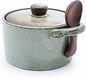 Ceramic Salt Cellar With Lid & Spoon,12oz Salt Container For Countertop,Sugar Bowl,Spice Jar(Coarse Pottery Color B)