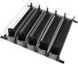 5pcs Drink Organizer for Fridge, Automatic Pusher Glide Self Pushing Soda Can Dispenser, Adjustable Dividers Beverage Storage, Beer Pop Can Water Bottle Drink Dispenser (Black)