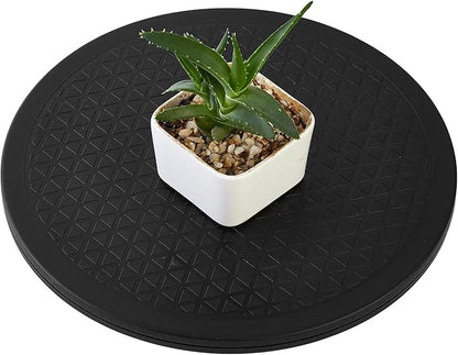 ZZRANYE 10 Inch Heavy Duty Rotating Swivel Stand - 360 Degree Rotating Lazy Susan Base with Steel Ball Bearings for Model Base/Rotating Plants/Crafts Stand Monitor/TV/Monitors/Potted Plants