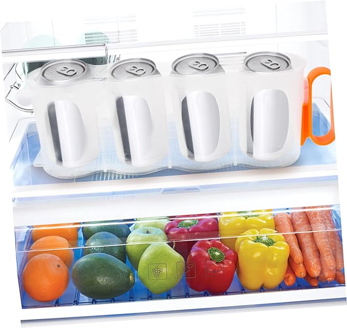 Fridge Beverage Can Dispenser Organizer Stackable Soda Holder for Refrigerator Drink Storage for Kitchen and Bar Versatile Beverage Organizer for Cans
