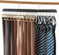 2 Pack Belt Hanger for Closet Organizer,Wooden Belt Storage Organizer with 20 Metal Hooks for Space Saving,Foldable Belts Holder for Belts,Tank Tops,Ties(Black)