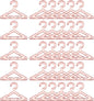 PATIKIL 50pcs Clothes Hanger Earring Holder, Mini Acrylic Coat Hangers Earring Hangers Hanger Rack for Earring Holder Organizer Stand Studs, Rose Gold
