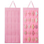 SMUK Hanging Hair Claw Clip Holder Organizer for Women Girls, Large Claw Clip Storage for Wall, Door, Pink Hair Accessories Organizer Display