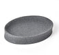 IMEEA Oval Resin Soap Dish for Bathroom Sink Stone-Look Soap Tray Holder for Bar Soap, Sponge or Shampoo Bar (Grey)